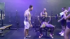 Play Sexy Lesbian Threesome with Pornstars and Amateurs at the Gym - Completely Sheer and Explicit