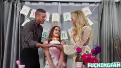 play Laney Grey & Brandi Love Steamy Threesome for Birthday Surprise