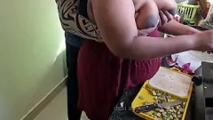 play African Granny Gets Cock Sucked Off in the Kitchen